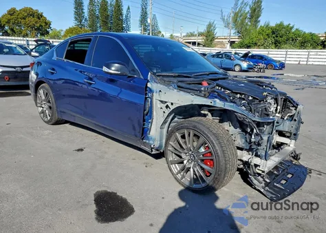 2019 Infiniti Q50 Red Sport 400 from USA, damaged, VIN JN1FV7AP0KM760590